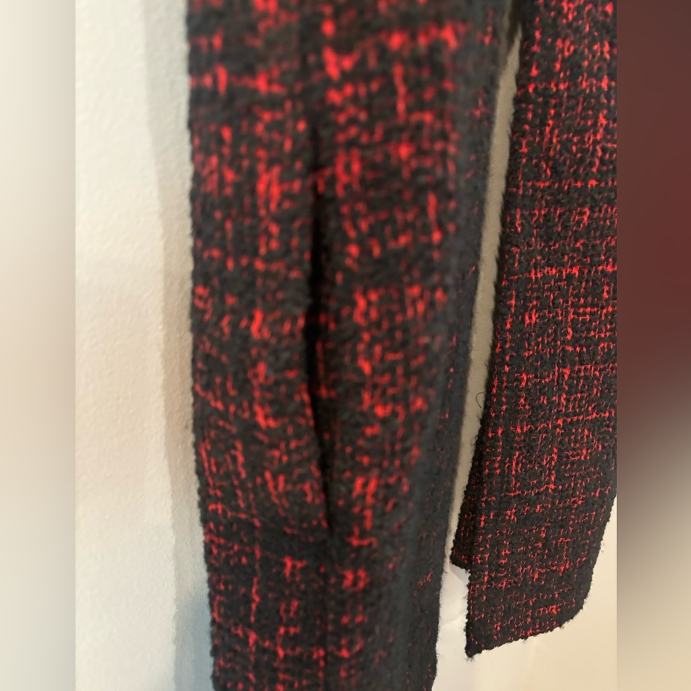 BCBGeneration Split Back Long Red & Black Hoodie … - image 9